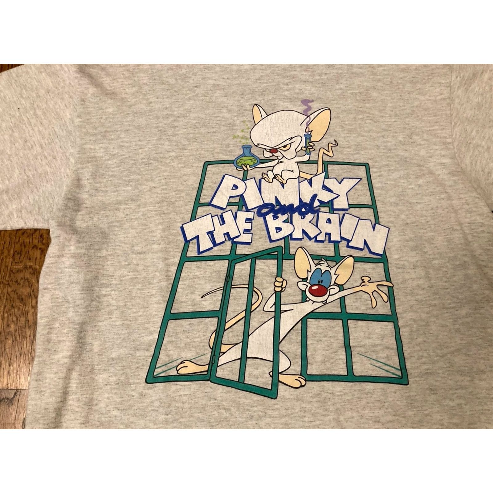 Vintage Vintage Animaniacs Pinky and the Brain Shirt Mens Size Medium Gray 90s USA T Size US M / EU 48-50 / 2 - 2 Thumbnail