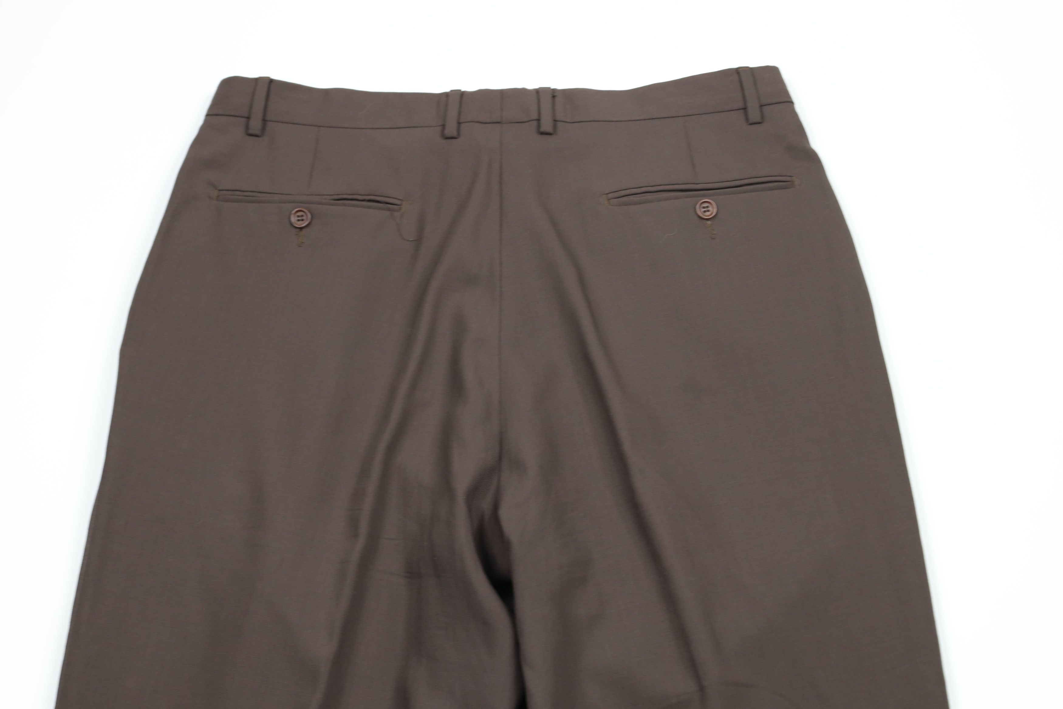 Vintage Vintage 90s Streetwear Wool Wide Leg Chino Pants Brown Size US 34 / EU 50 - 10 Thumbnail