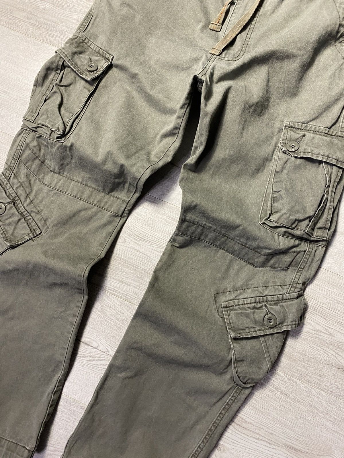 Japanese Brand × Vintage Vintage Matchstick Bondage Multi Pocket Cargo Pants Size US 34 / EU 50 - 3 Thumbnail