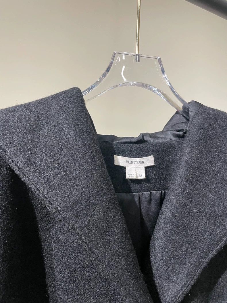 Helmut Lang HELMUT LANG Women's woolen overcoat with strong fringes an Size M / US 6-8 / IT 42-44 - 4 Thumbnail