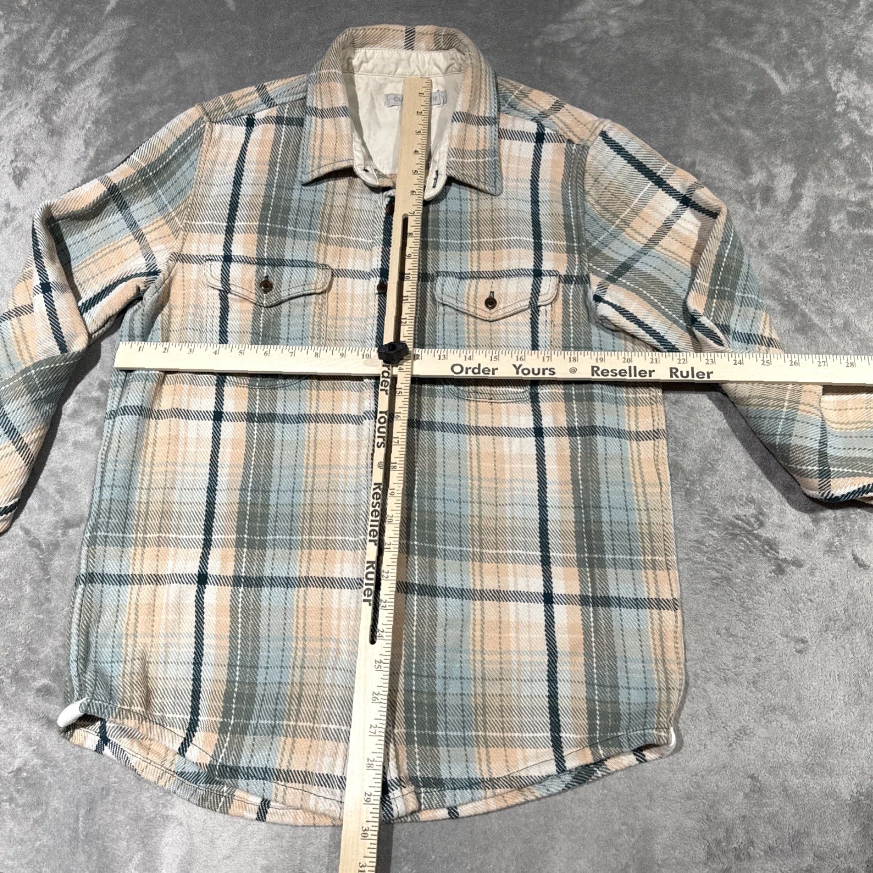 Outerknown Outerknown Shirt Mens Large Button-Up Plaid Blanket Organic Cotton Multicolor Blue Pink White Long Sleeve Pocketed Size US L / EU 52-54 / 3 - 4 Thumbnail