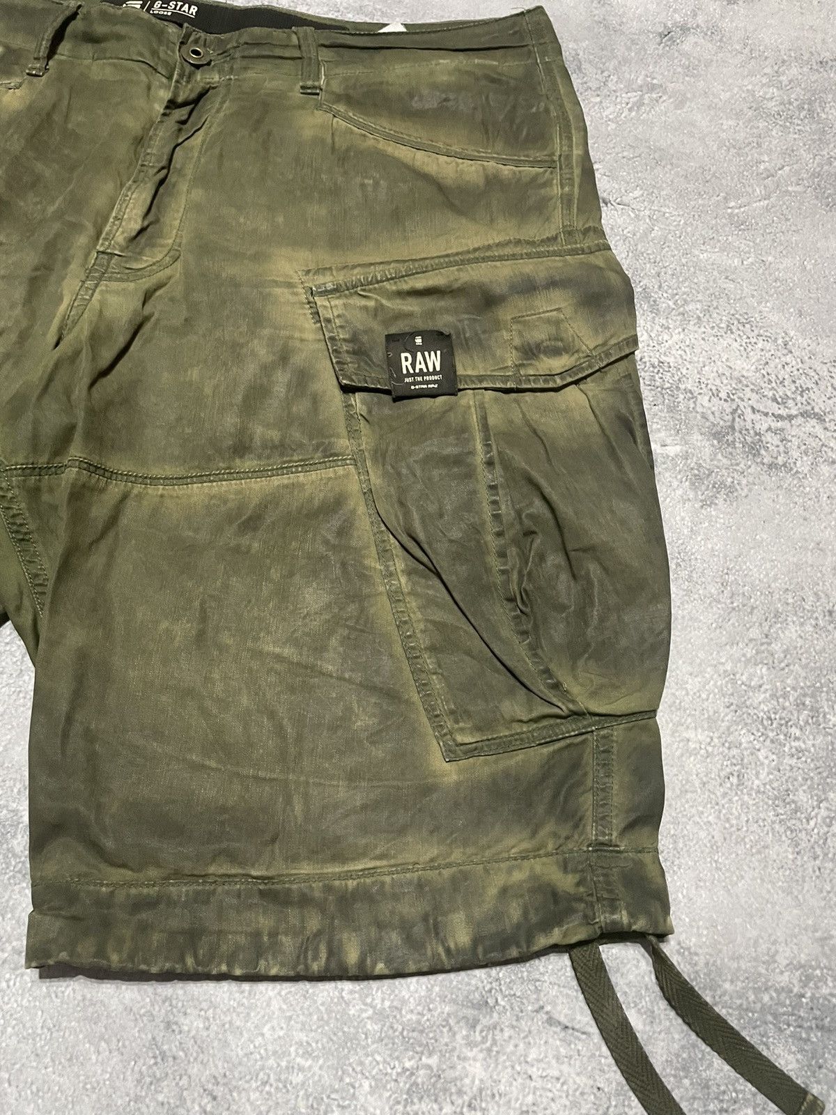 G-Star × Vintage Vintage Shorts G-star raw faded olive Size US 34 / EU 50 - 3 Thumbnail