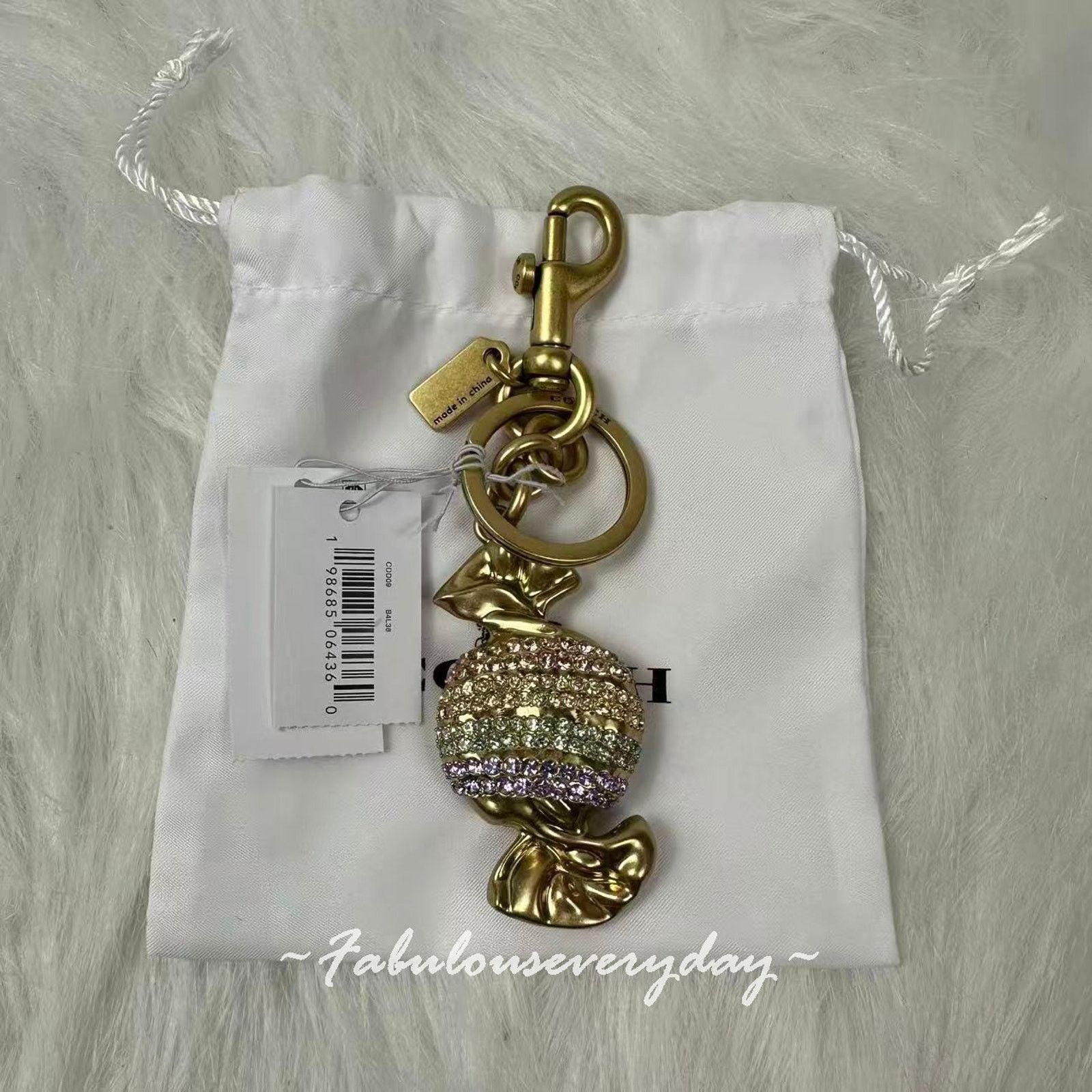 Coach Coach Candy Bag Charm in Brass Multi CDD09 NWT Size ONE SIZE - 4 Thumbnail
