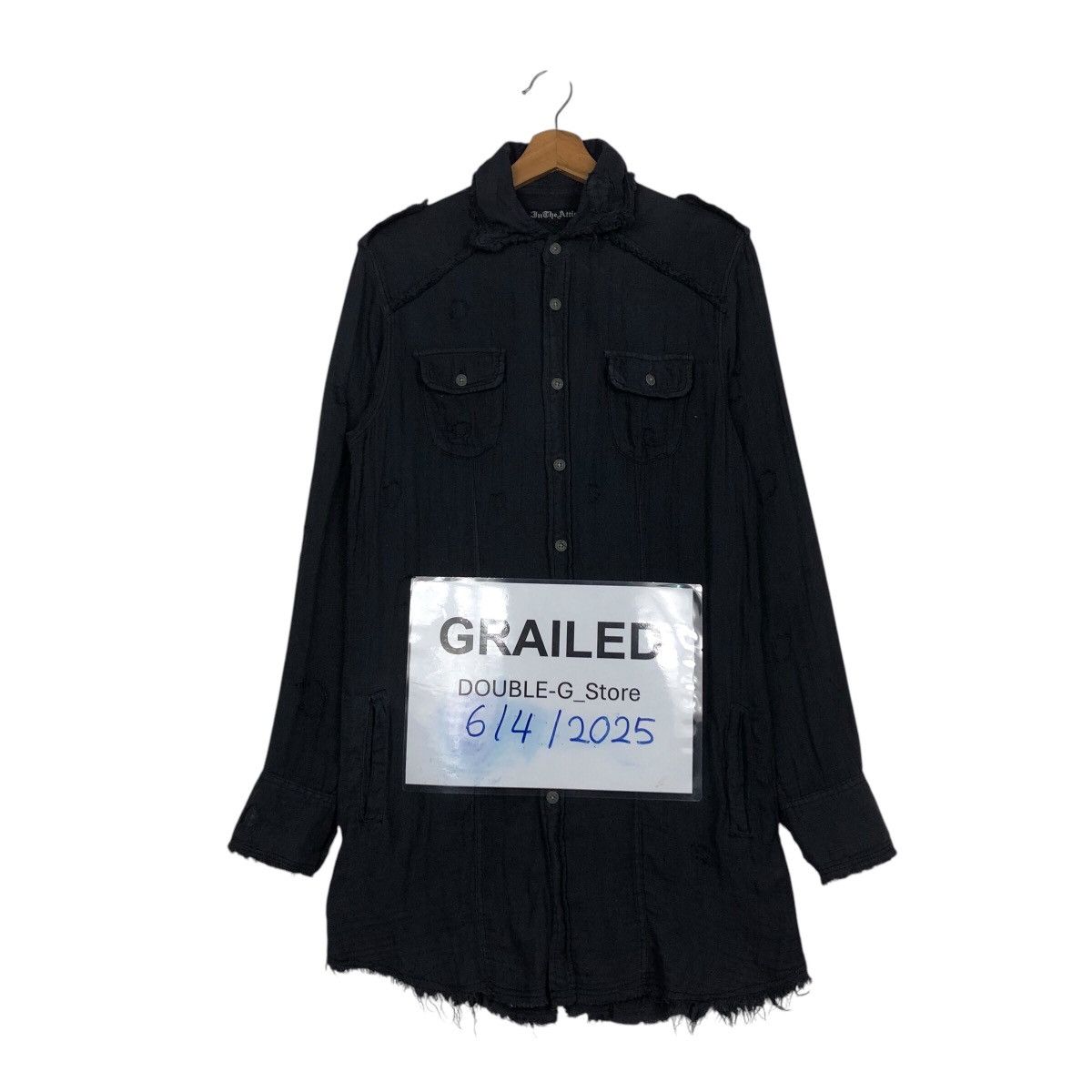 In The Attic 📌Rich Black Shirt Button Jacket In The Attic Punk Design Size US L / EU 52-54 / 3 - 1 Thumbnail