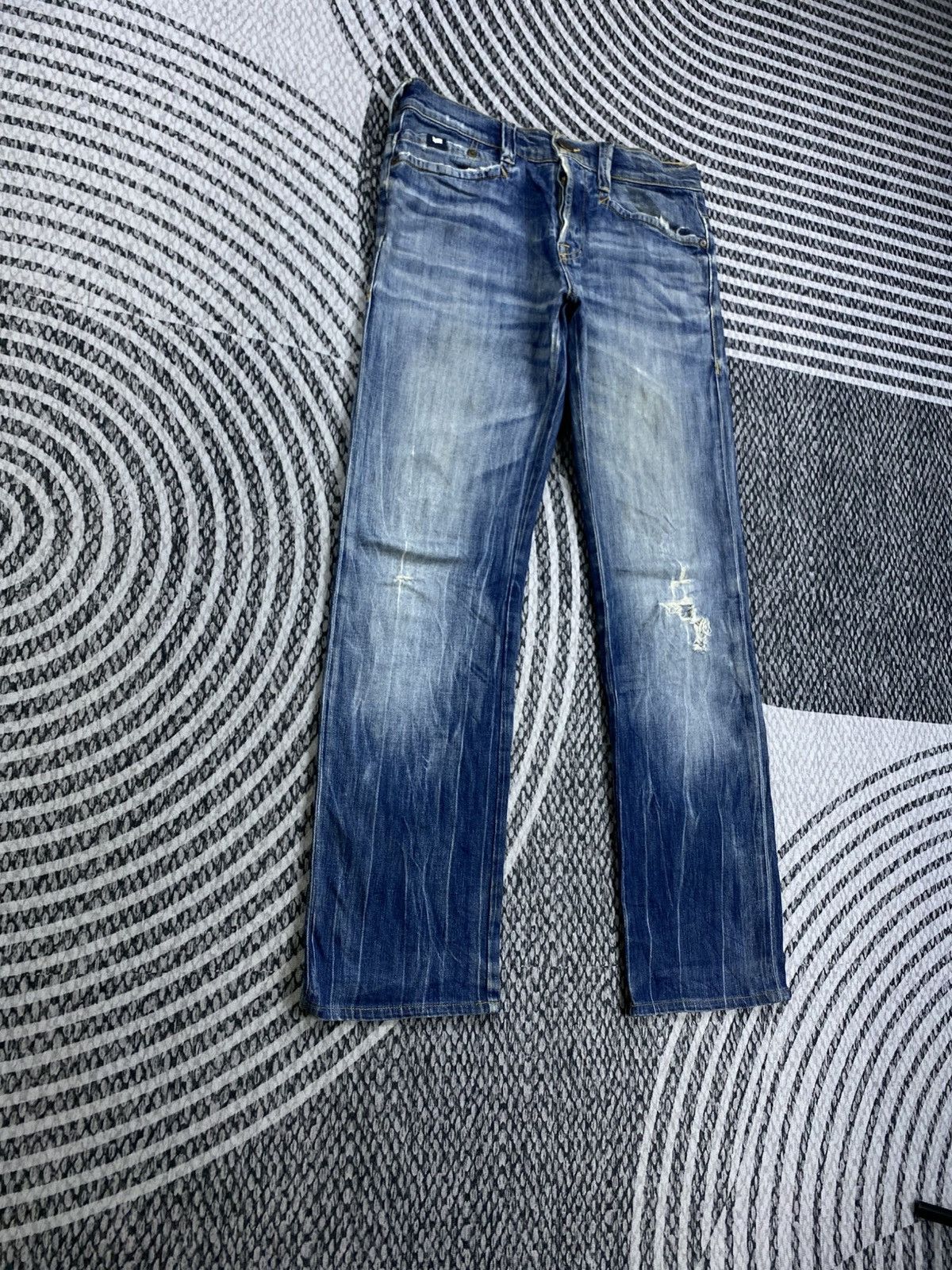 GAS Vintage GAS Distressed Blue Denim Jeans Pants Size US 31 - 3 Thumbnail