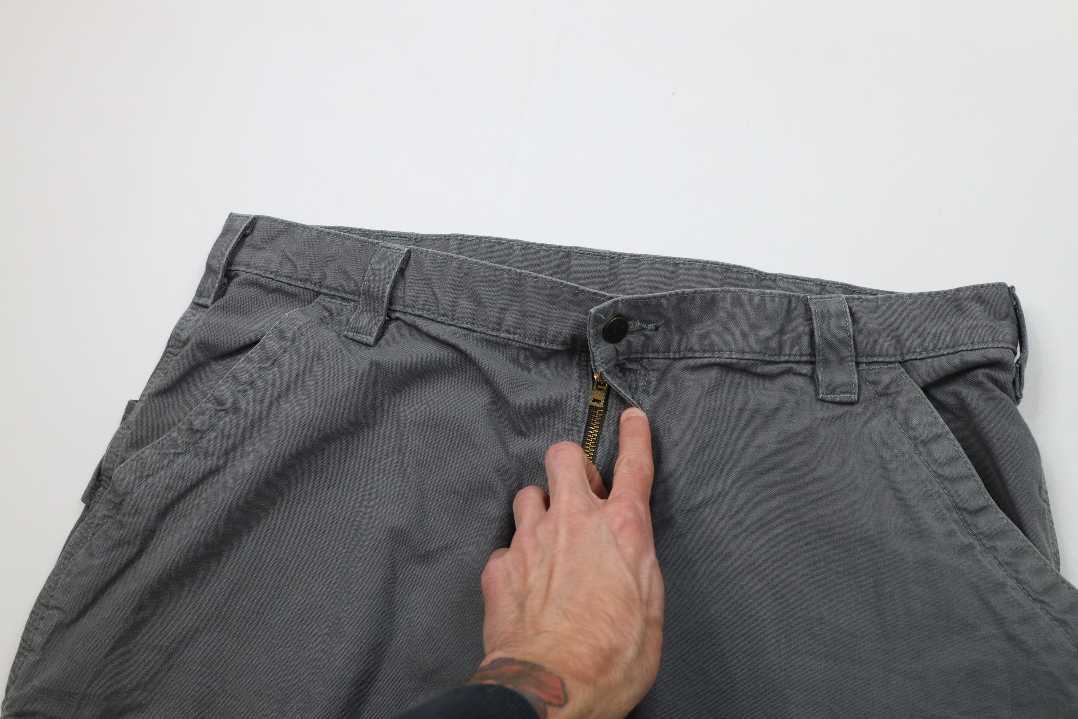 Carhartt Vintage Y2K Carhartt Spell Canvas Wide Leg Dungaree Pants Size US 40 / EU 56 - 7 Thumbnail