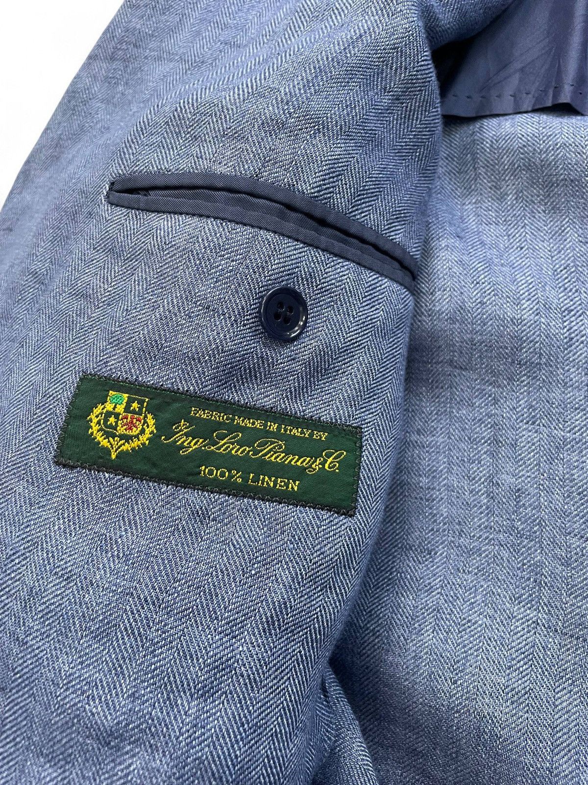 Loro Piana Loro piana blue linen blazer jacket italian luxury classic Size 48L - 6 Thumbnail