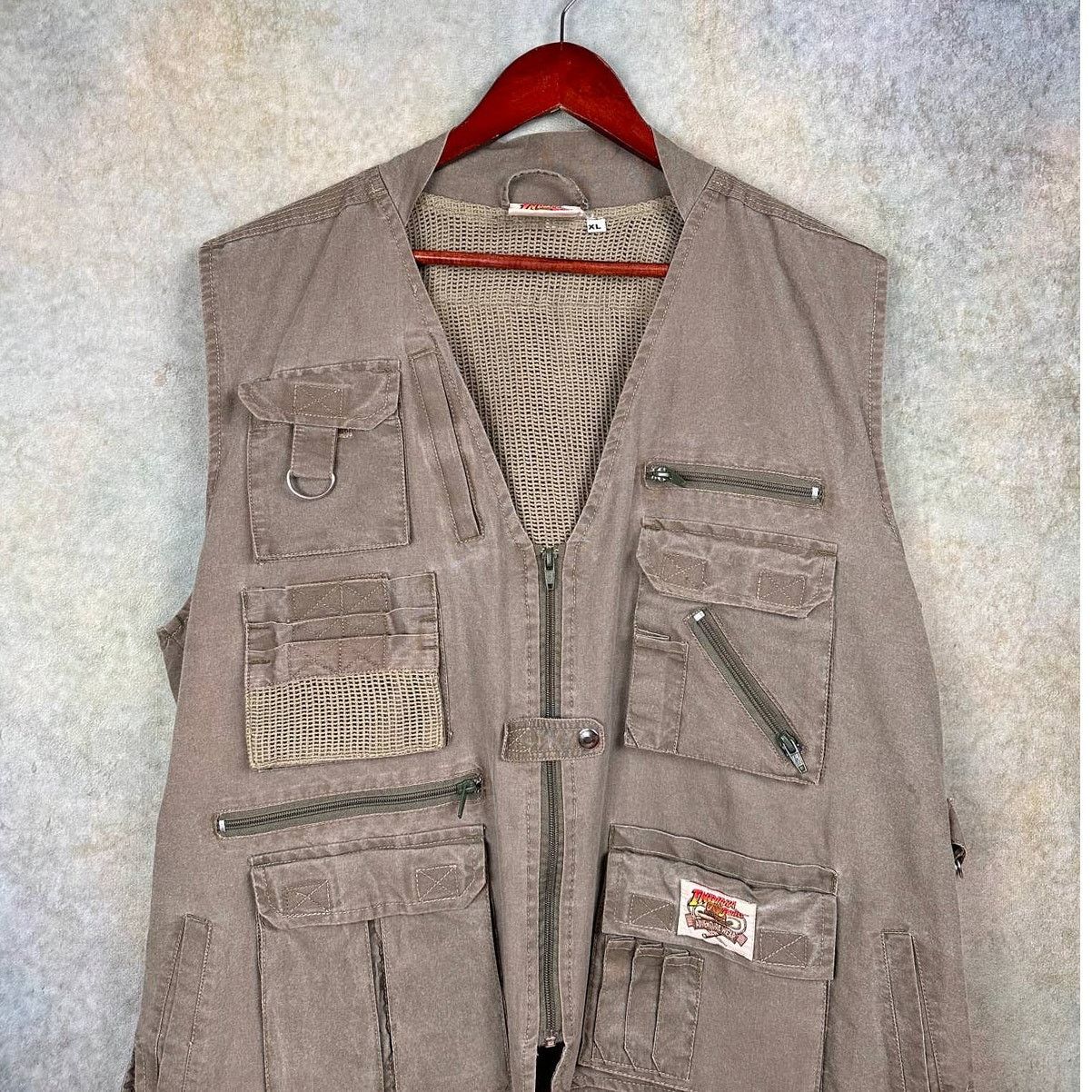 Disney × Vintage Vintage Utility Vest XL Indiana Jones Safari Green Outdoor Size US XL / EU 56 / 4 - 2 Thumbnail