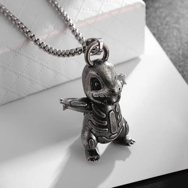 Jewelry Retro Cute Dinosaur Pendant Necklace Size ONE SIZE - 2 Thumbnail