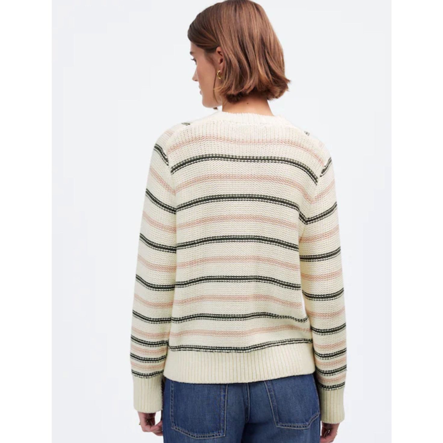 Madewell NWT Madewell Cotton Crewneck Sweater in Stripe Size S Size S / US 4 / IT 40 - 2 Thumbnail