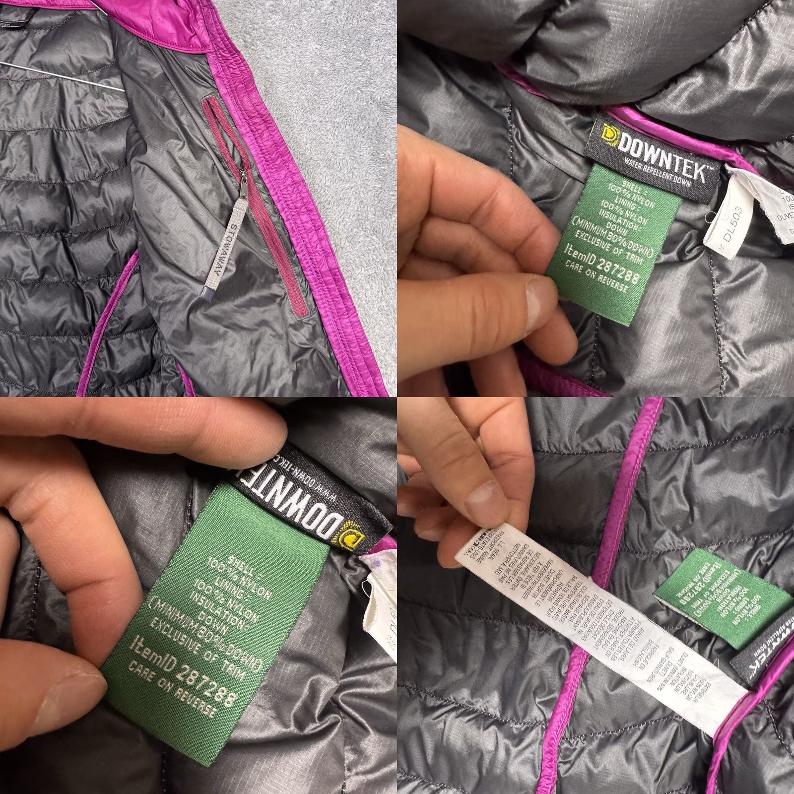 Vintage LL Bean Vest Women's M Ultralight 850 Down Quilted Puffer DownTek Ripstop 287288 Size M / US 6-8 / IT 42-44 - 8 Thumbnail