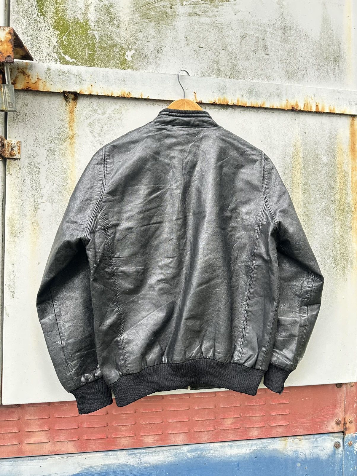 Vintage 👹Vintage Deluxe Leather Bomber Jacket Size US M / EU 48-50 / 2 - 10 Thumbnail