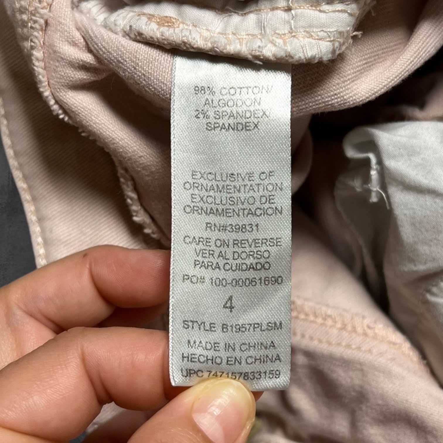 Other Democracy "Flex"-ellent Light Pink Jeans Woman's 4 Stretch Size 27" / US 4 / IT 40 - 7 Thumbnail
