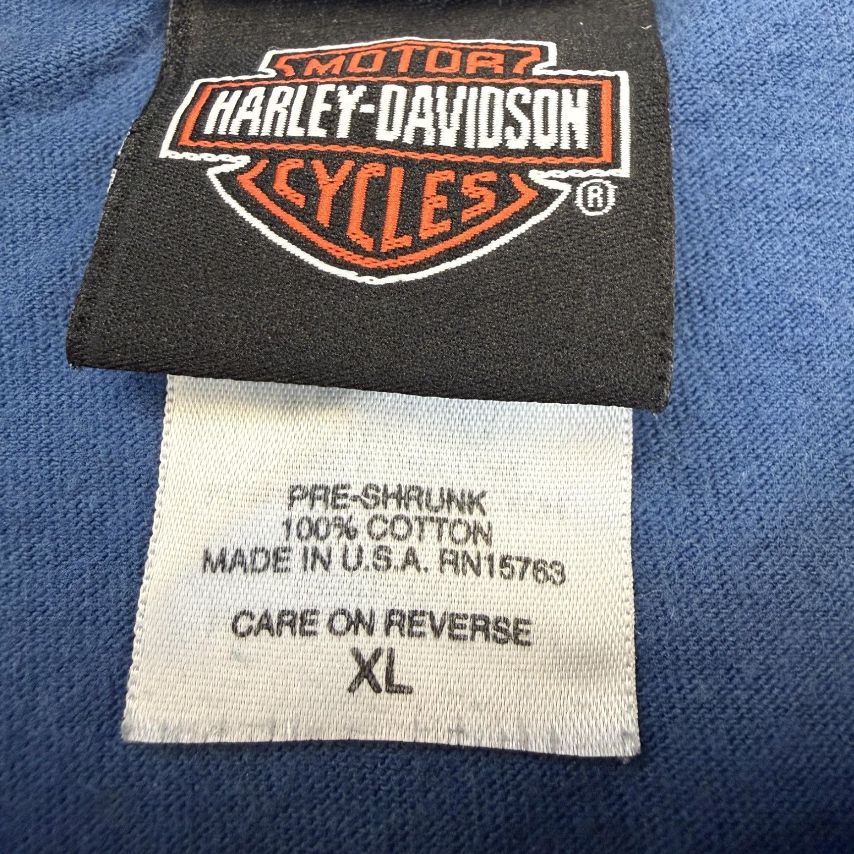 Harley Davidson VINTAGE Harley-Davidson Shirt Mens XL Blue 100 Years Savannah Georgia USA 2000s Size US XL / EU 56 / 4 - 5 Thumbnail