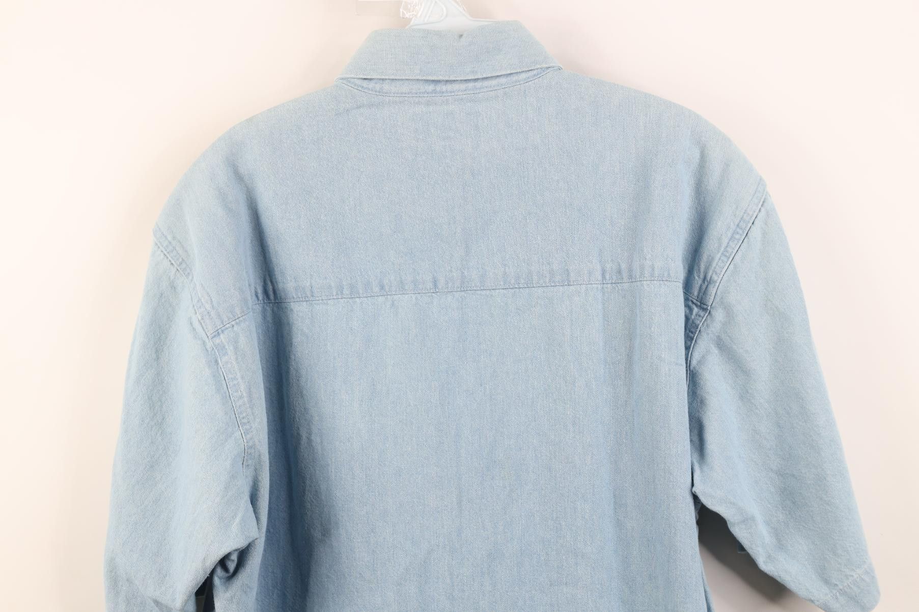 Vintage Vintage 90s Streetwear Short Sleeve Denim Button Down Shirt Size US M / EU 48-50 / 2 - 12 Thumbnail