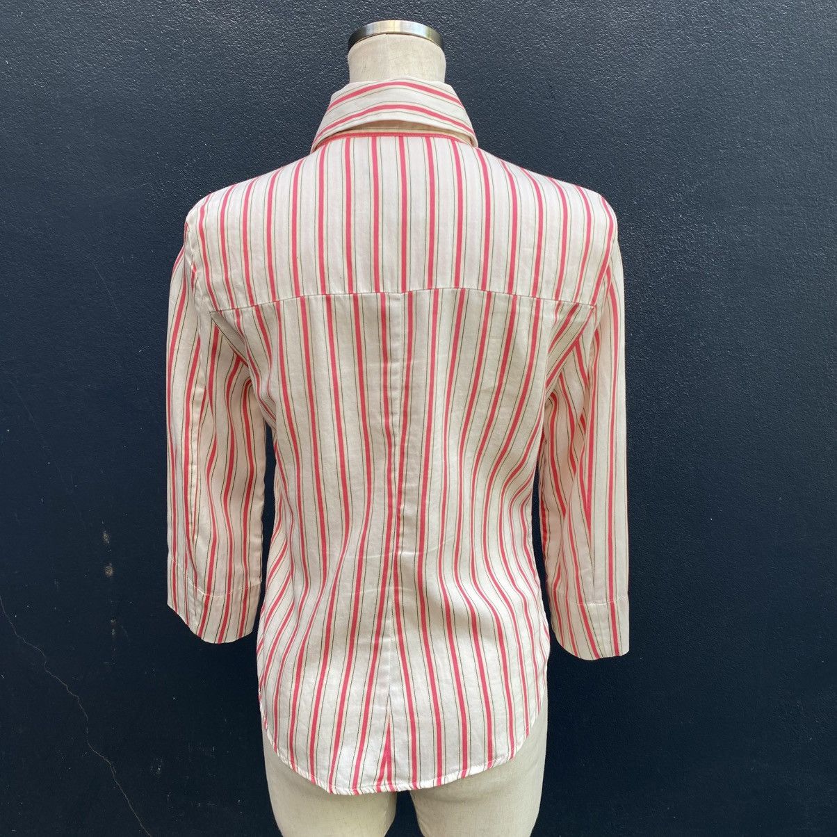 Diesel DIESEL White Striped Snap-Button Shirt Size S / US 4 / IT 40 - 14 Thumbnail