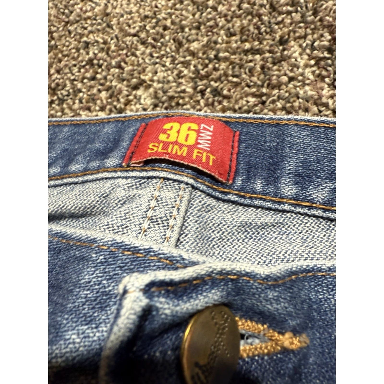 Wrangler Wrangler Jeans 36MWZ Men Jeans 36 Blue Denim Distress Bootcut 32 Inseam 36 Waist Regular 5-Pocket Cowboy Vintage No Size US 36 / EU 52 - 4 Thumbnail