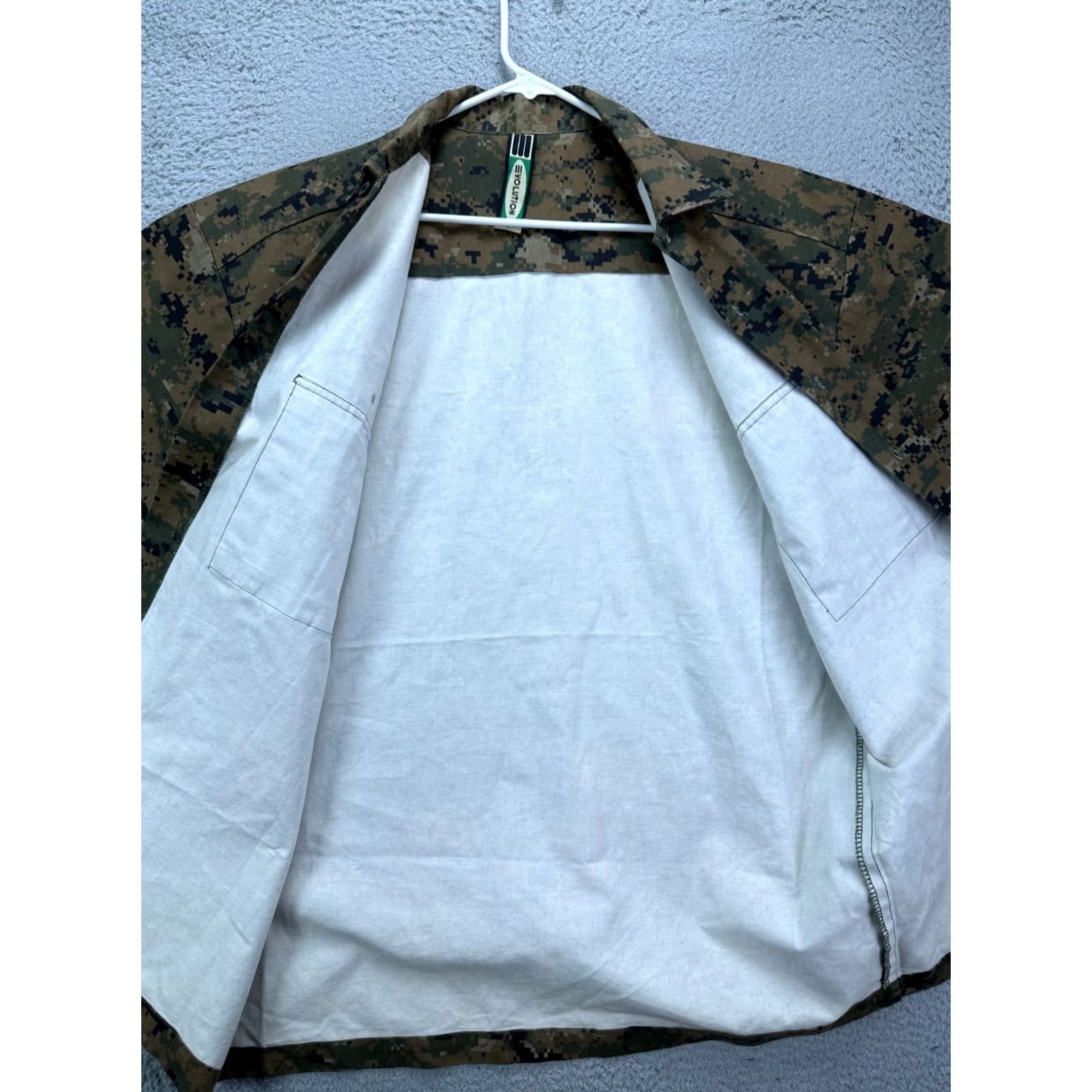 Vintage Evolution In Design Jacket Mens Large Brown Digital Camo Military Flap Pockets Size US L / EU 52-54 / 3 - 4 Thumbnail
