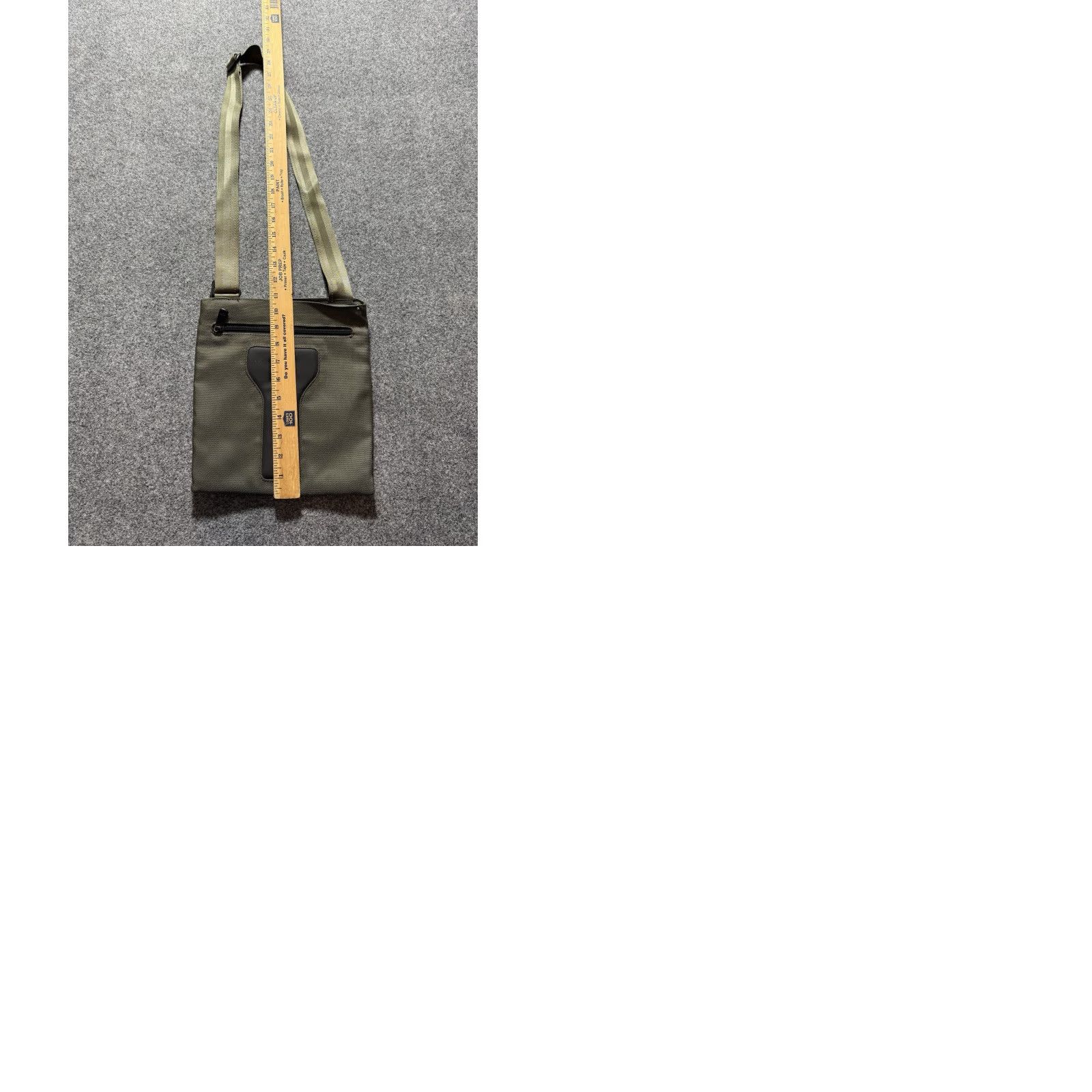 Tumi Tumi Tech Messenger Bag Crossbody Olive Green Red Interior Canvas Nylon Small Green Mens Messenger Bag Accessories Size ONE SIZE - 9 Thumbnail