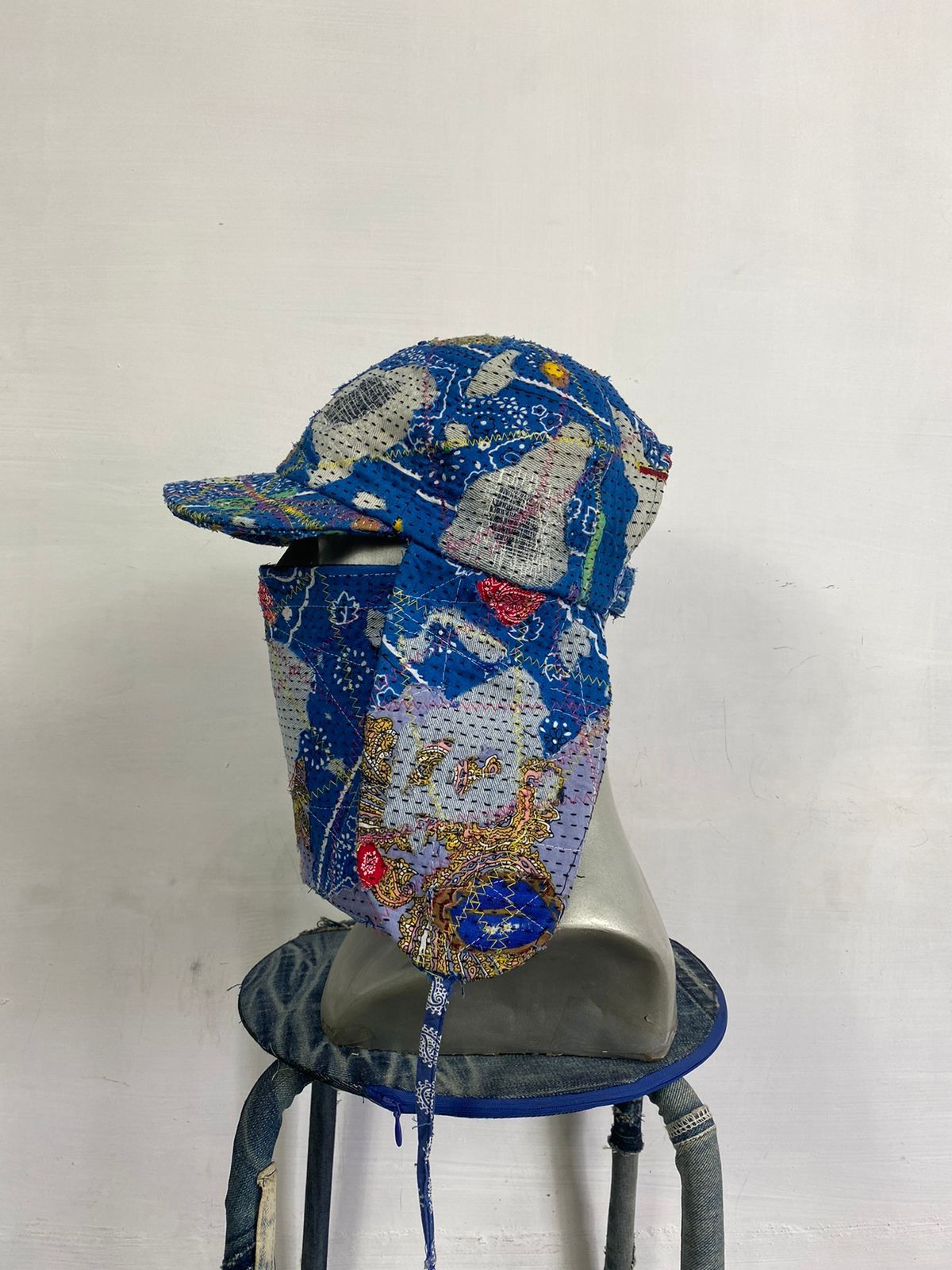 Other Custom Made Distressed Paisley Patchwork hats boro by Ahado Size ONE SIZE - 3 Thumbnail