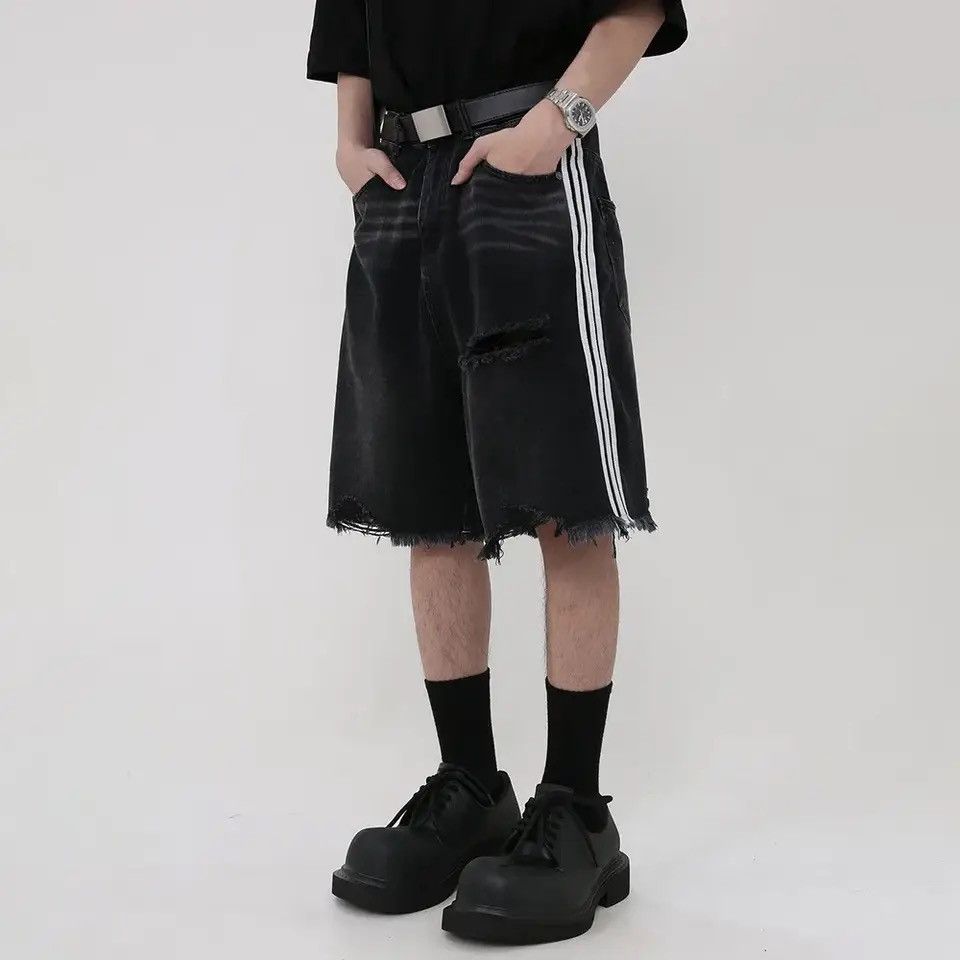 Japanese Brand × Vintage Streetwear Hip Hop Washed Retro Shorts Y2k Size US 32 / EU 48 - 3 Thumbnail