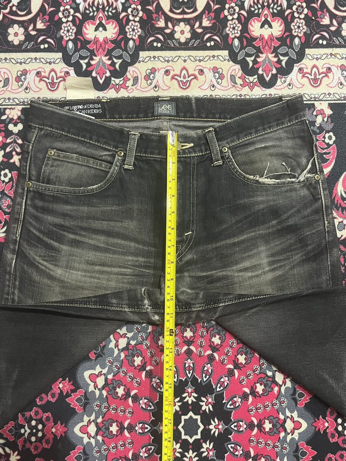 Vintage ⚡️Grunge⚡️Vintage Lee Riders Grime Style Mud Washed Jeans Size US 32 / EU 48 - 15 Thumbnail