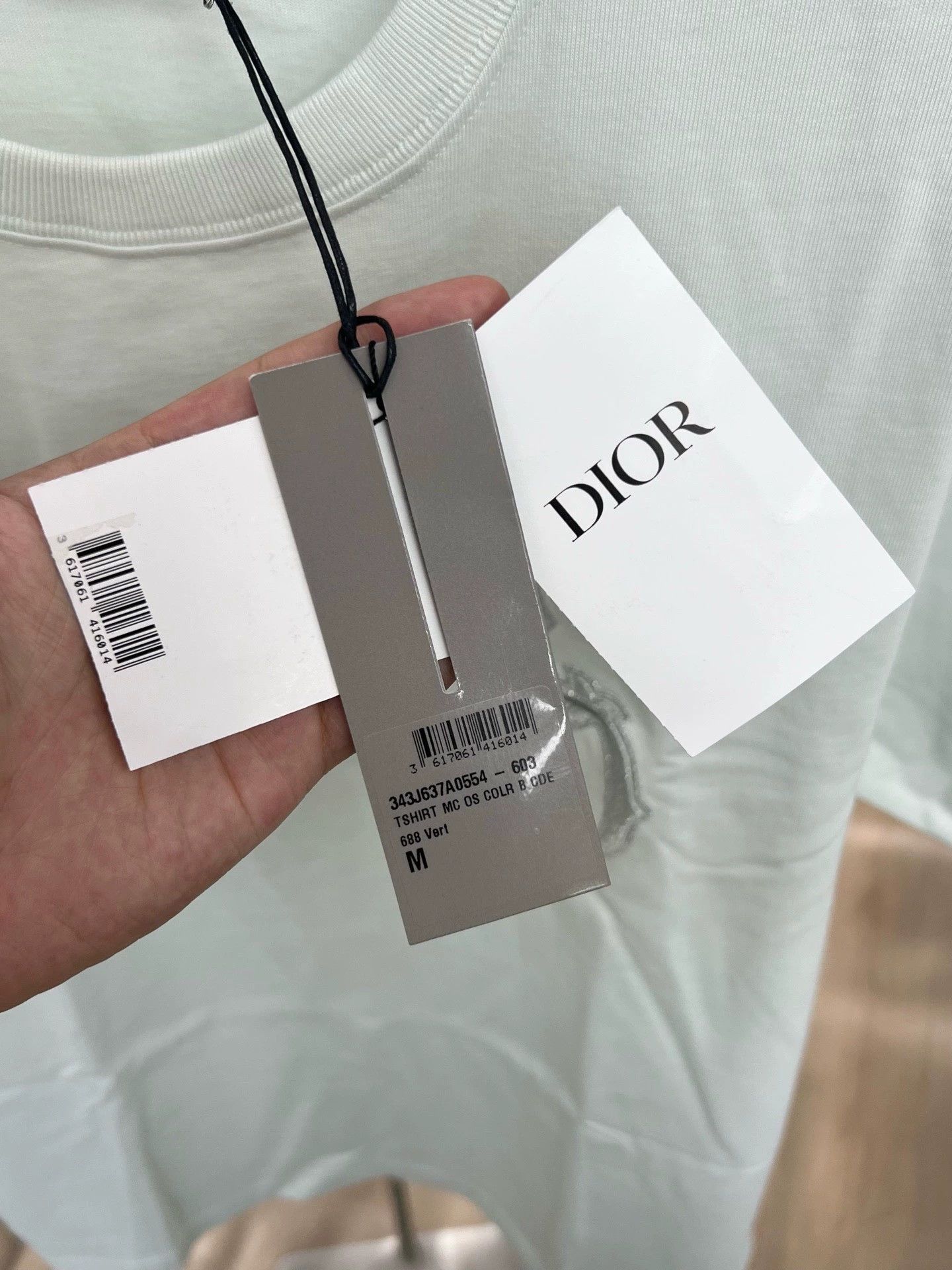 Dior dior logo embroidered mint green t-shirt Size US M / EU 48-50 / 2 - 5 Thumbnail