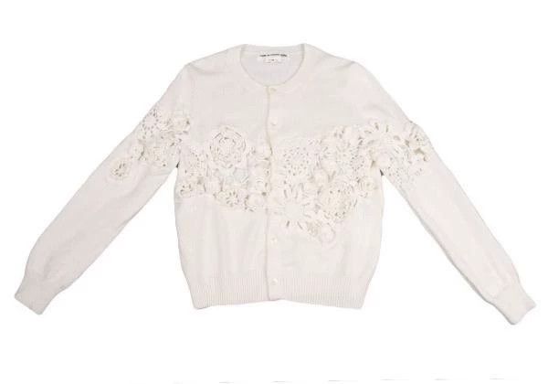 Comme des Garcons Comme Des Garcons Beige vintage cut-out knit sweater Size M / US 6-8 / IT 42-44 - 2 Thumbnail
