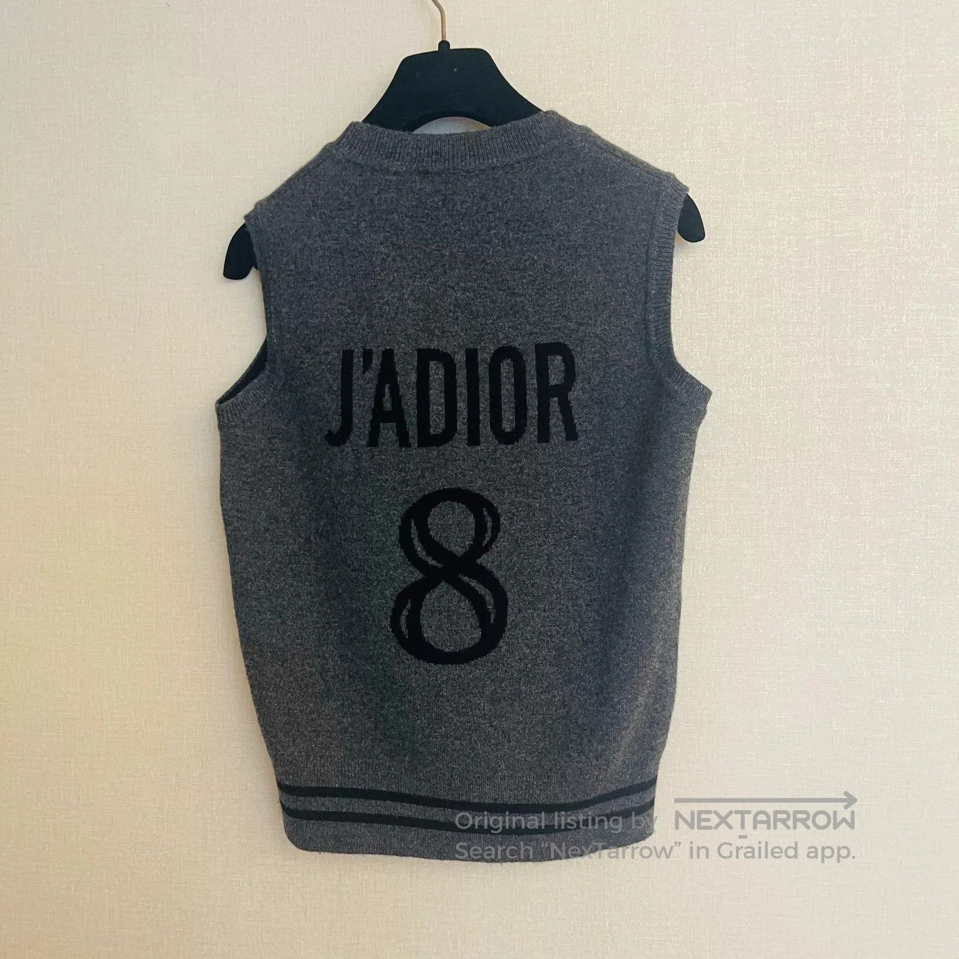 Dior dior sleeveless gray knit top with logo. Size S / US 4 / IT 40 - 1 Thumbnail