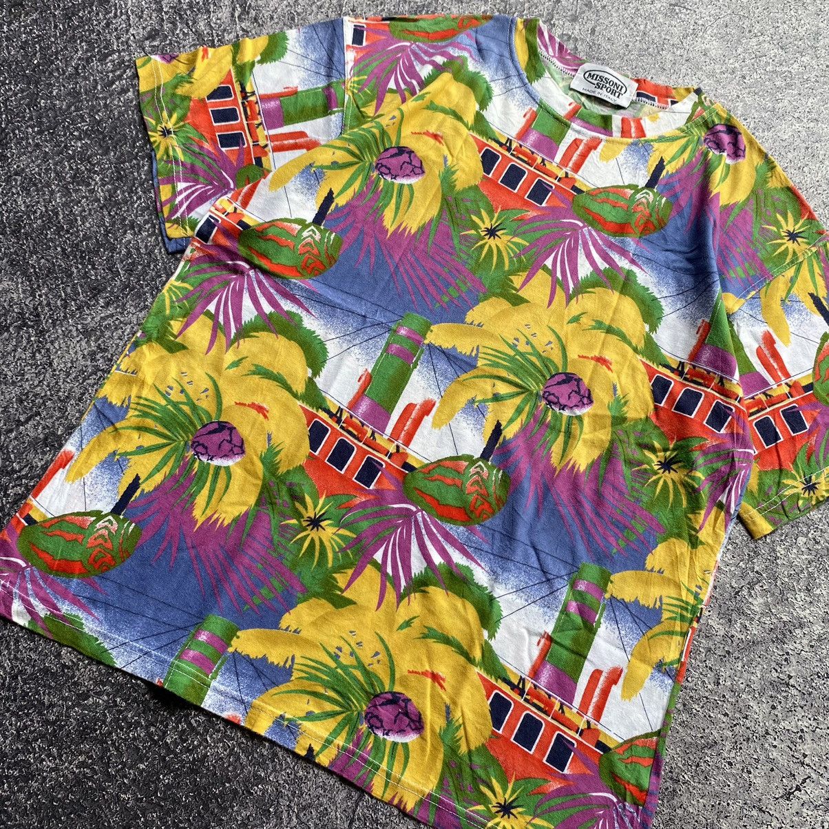 Missoni Rare💥 MISSONI SPORT Floral Vintage Tshirt Size US S / EU 44-46 / 1 - 2 Thumbnail