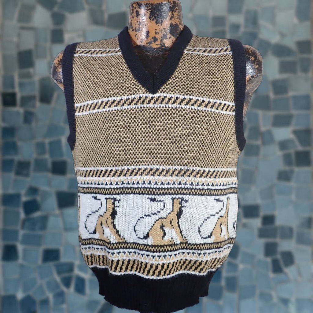 Streetwear × Stussy × Vintage Stussy Photo Jacquard Knit Vest