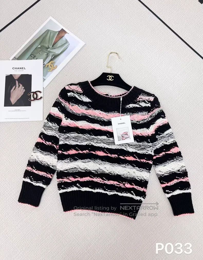 Chanel Chanel Colour-blocked knitted cardigan coat Size XS / US 0-2 / IT 36-38 - 1 Thumbnail