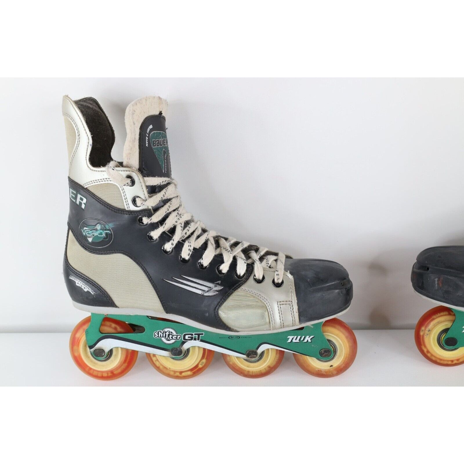 Vintage Bauer Hockey Distressed Vapor Shifter GT Inline Skates Size US 11 / EU 44 - 6 Thumbnail