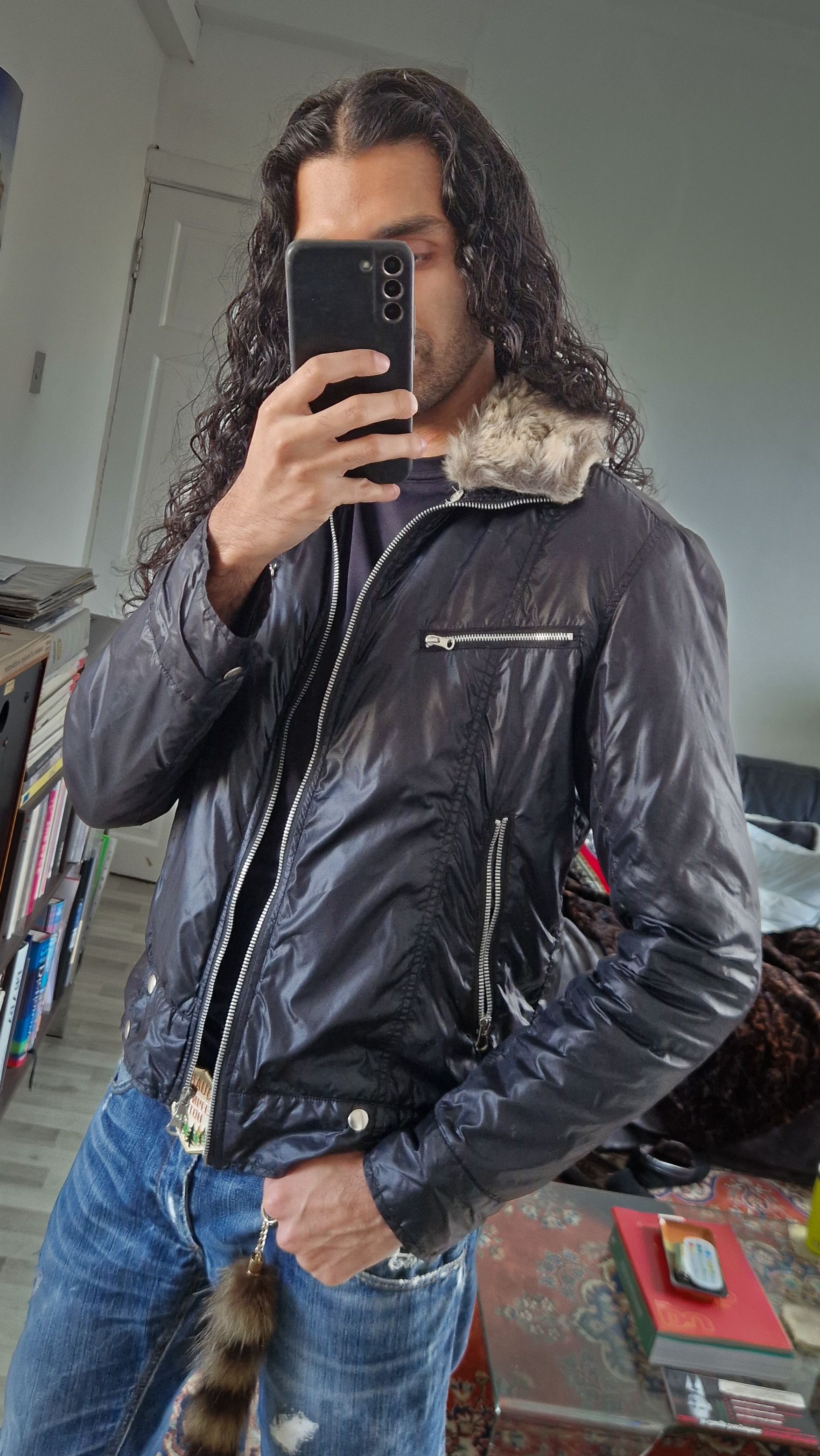 Japanese Brand Japanese brand insulated biker jacket with faux fur collar Size US S / EU 44-46 / 1 - 2 Thumbnail