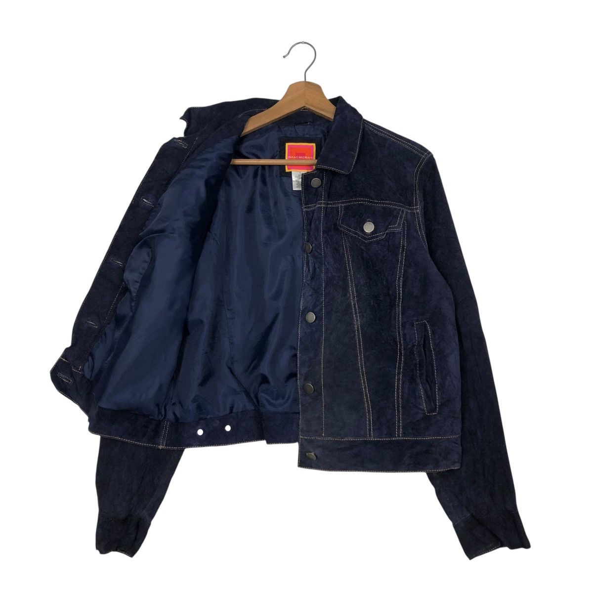 Isaac Mizrahi 🔥VINTAGE CROPPED GENUINE LEATHER JACKET BIKER ISAAC MIZRAHI Size L / US 10 / IT 46 - 13 Thumbnail