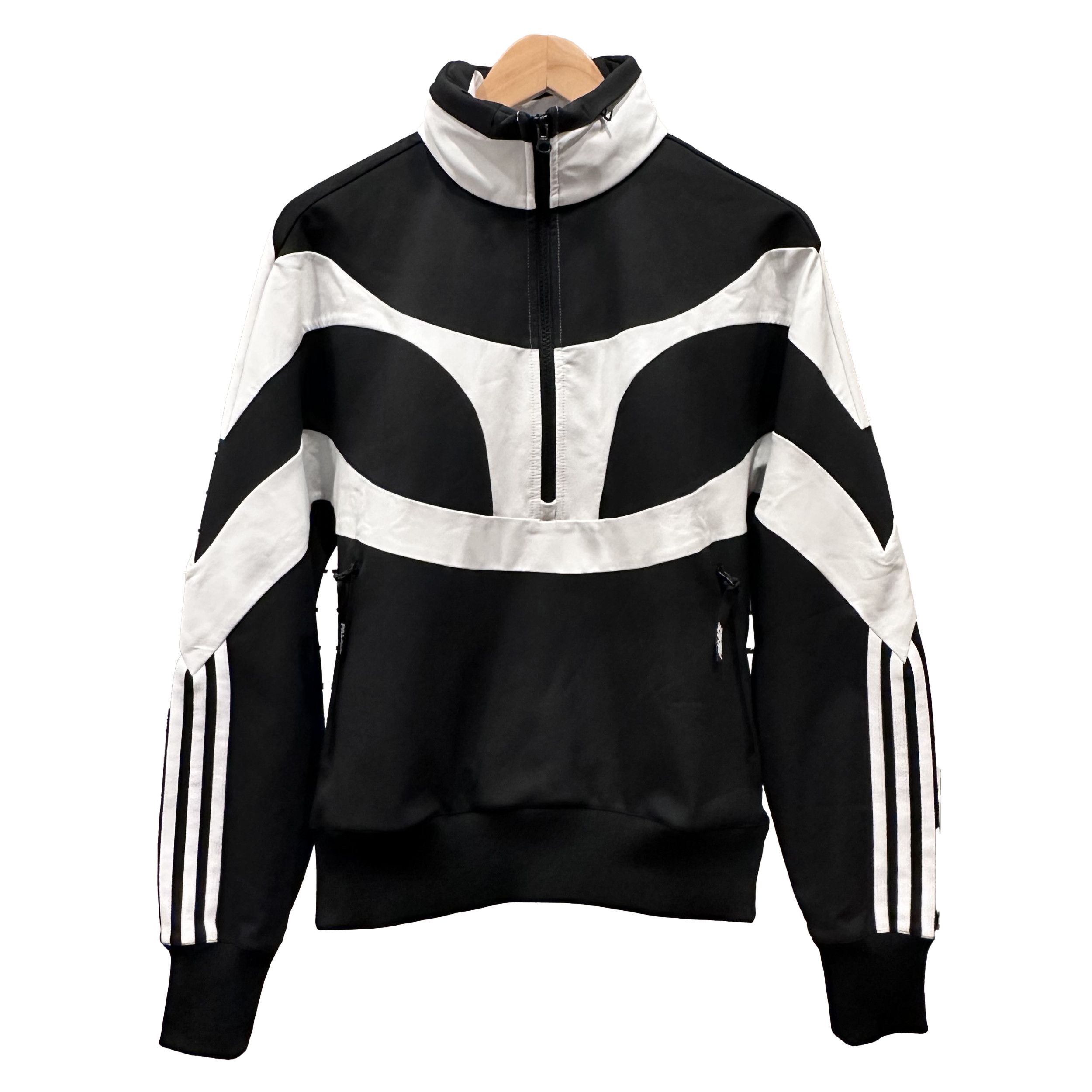 Image of Adidas x Palace Heavyweight Half Zip Track Top in Black, Men's (Size XS)