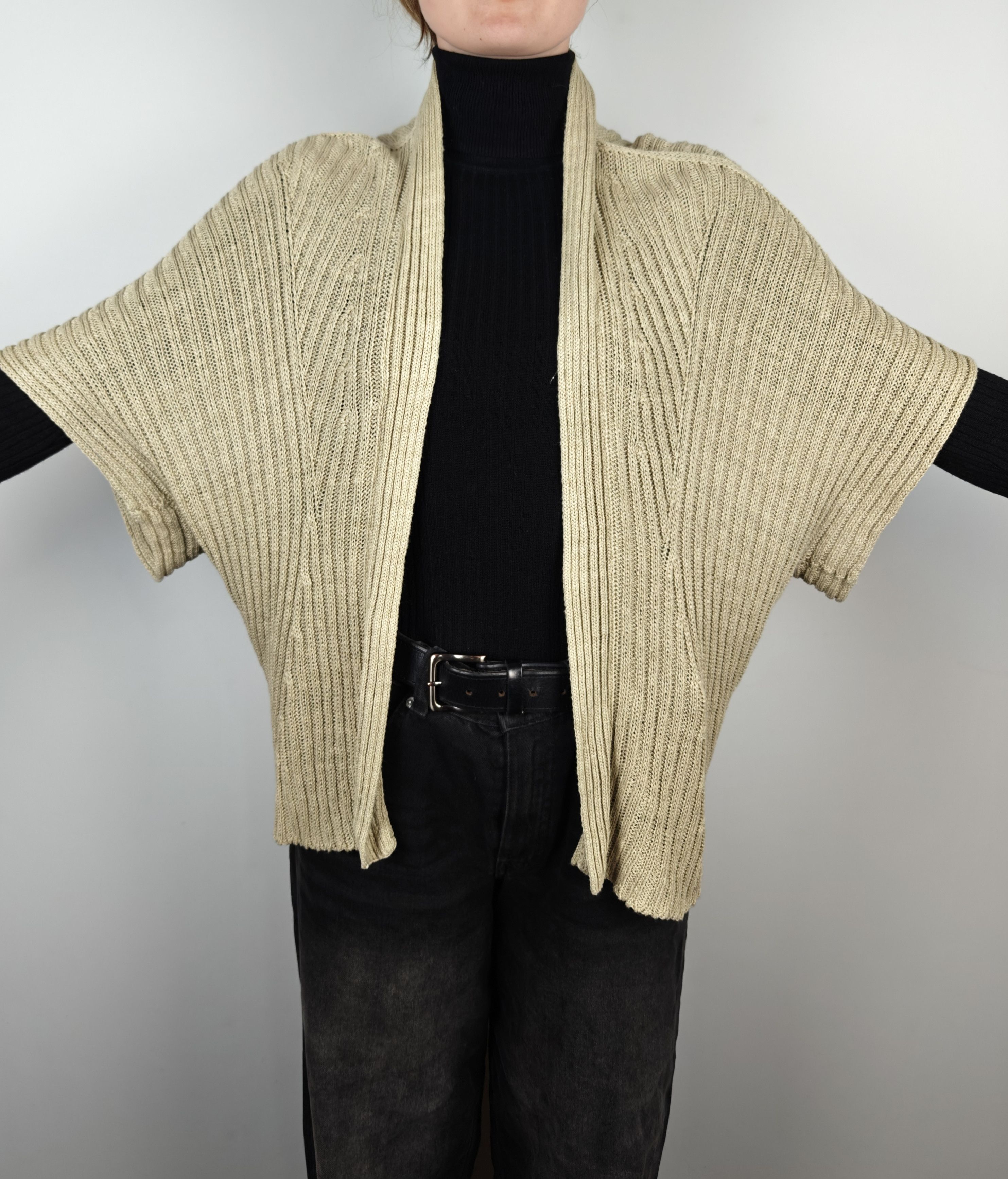 Weekend Max Mara Weekend Max Mara Knit Open Cardigan Batwing Beige XL Size XL / US 12-14 / IT 48-50 - 2 Thumbnail