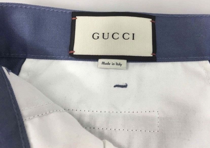 Gucci Gucci 🇮🇹 Blind for Love Thunder Blue Resort Bermudas 36 NWT Size US 36 / EU 52 - 2 Thumbnail