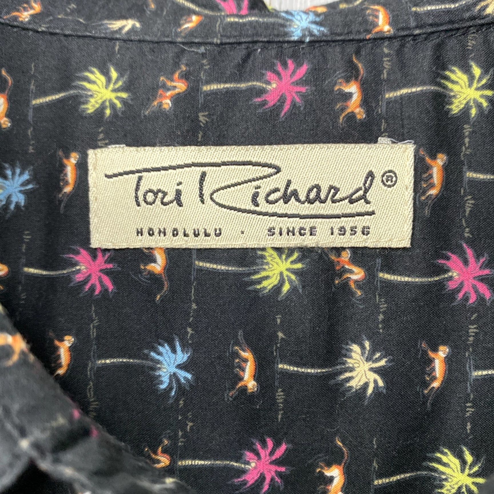 Tori Richard Tori Richard Mens 2XL All Over Tropical Monkey Hawaiian Shirt AOP Colorful Size US XXL / EU 58 / 5 - 2 Thumbnail
