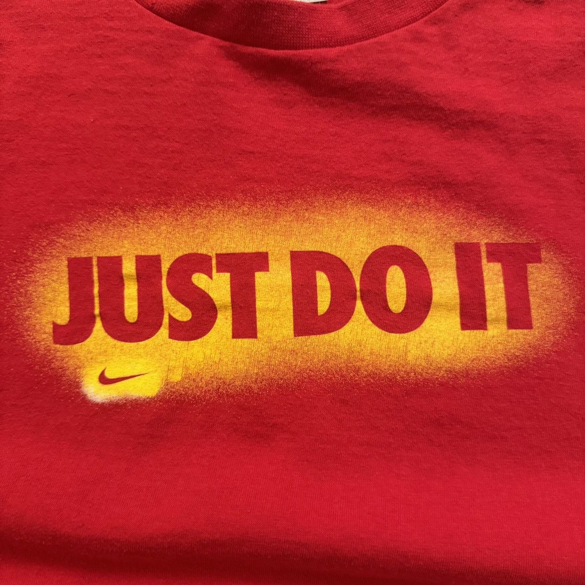 JNCO × Nike × Stussy Vintage 90s Red And Yellow Nike “Just Do It” Graphic Tee L Size US L / EU 52-54 / 3 - 3 Thumbnail