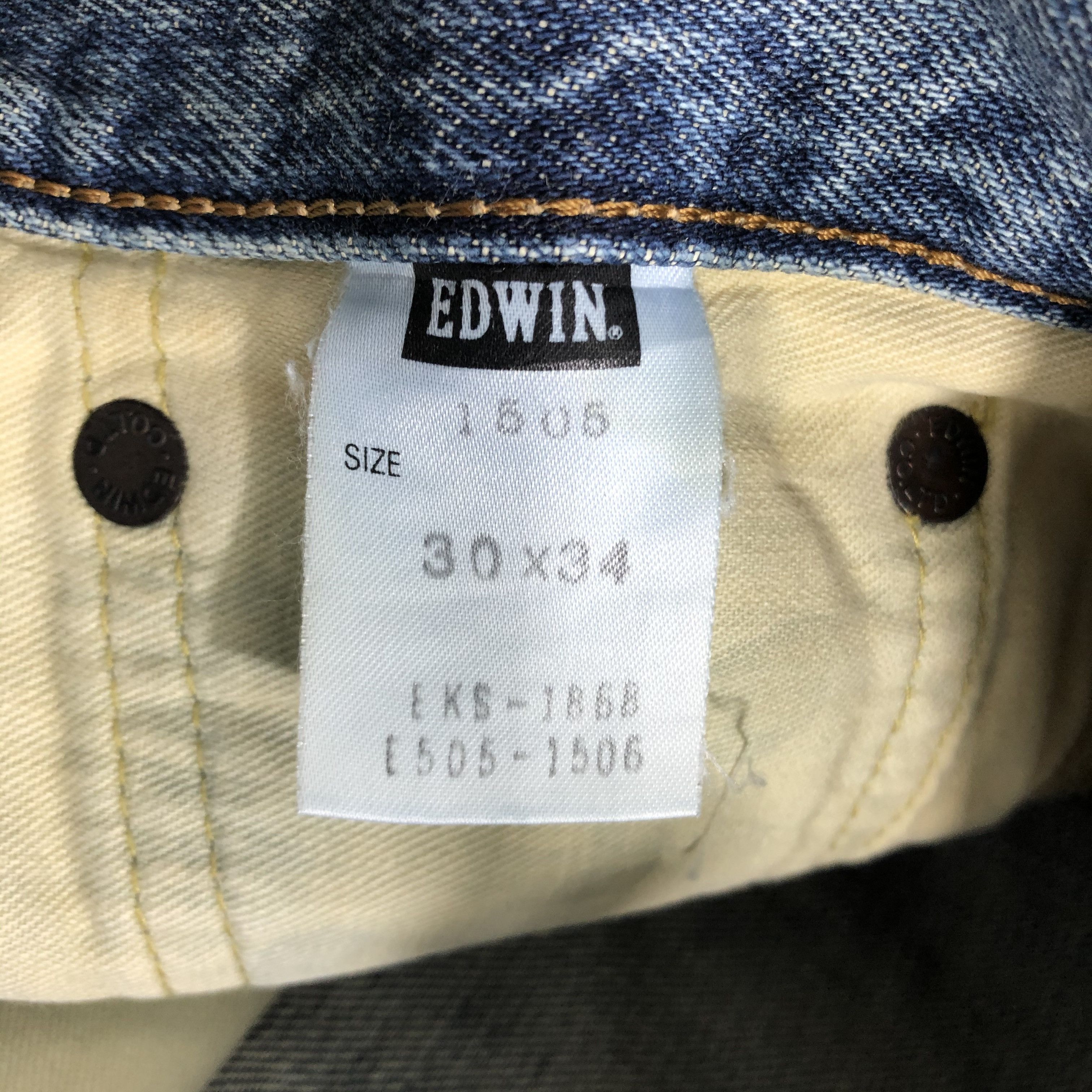 Edwin Vintage Blue Wash Edwin 505 Selvedge Jeans-JM3657 Size US 33 - 9 Thumbnail