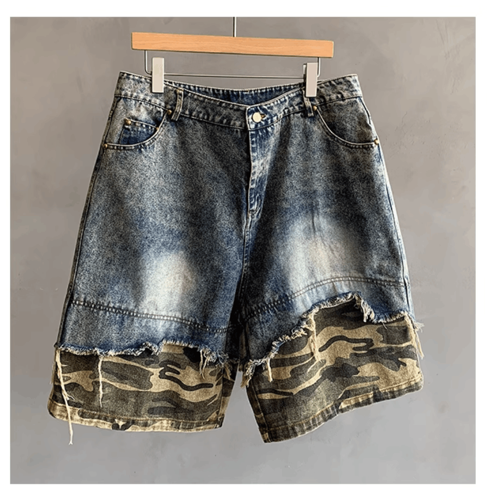 Other Patchwork Camo Jean Shorts Size US 34 / EU 50 - 4 Thumbnail