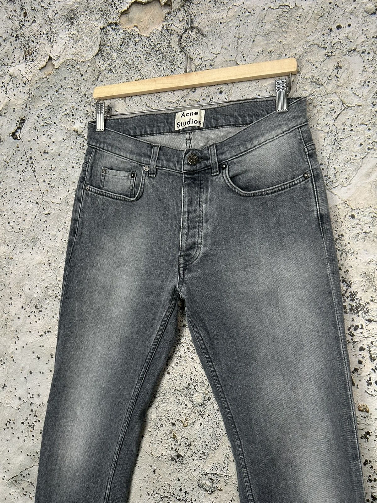 Acne Studios Acne Studios Roc Crab Grey Avant Garde Designer Denim Rare Size US 31 - 3 Thumbnail
