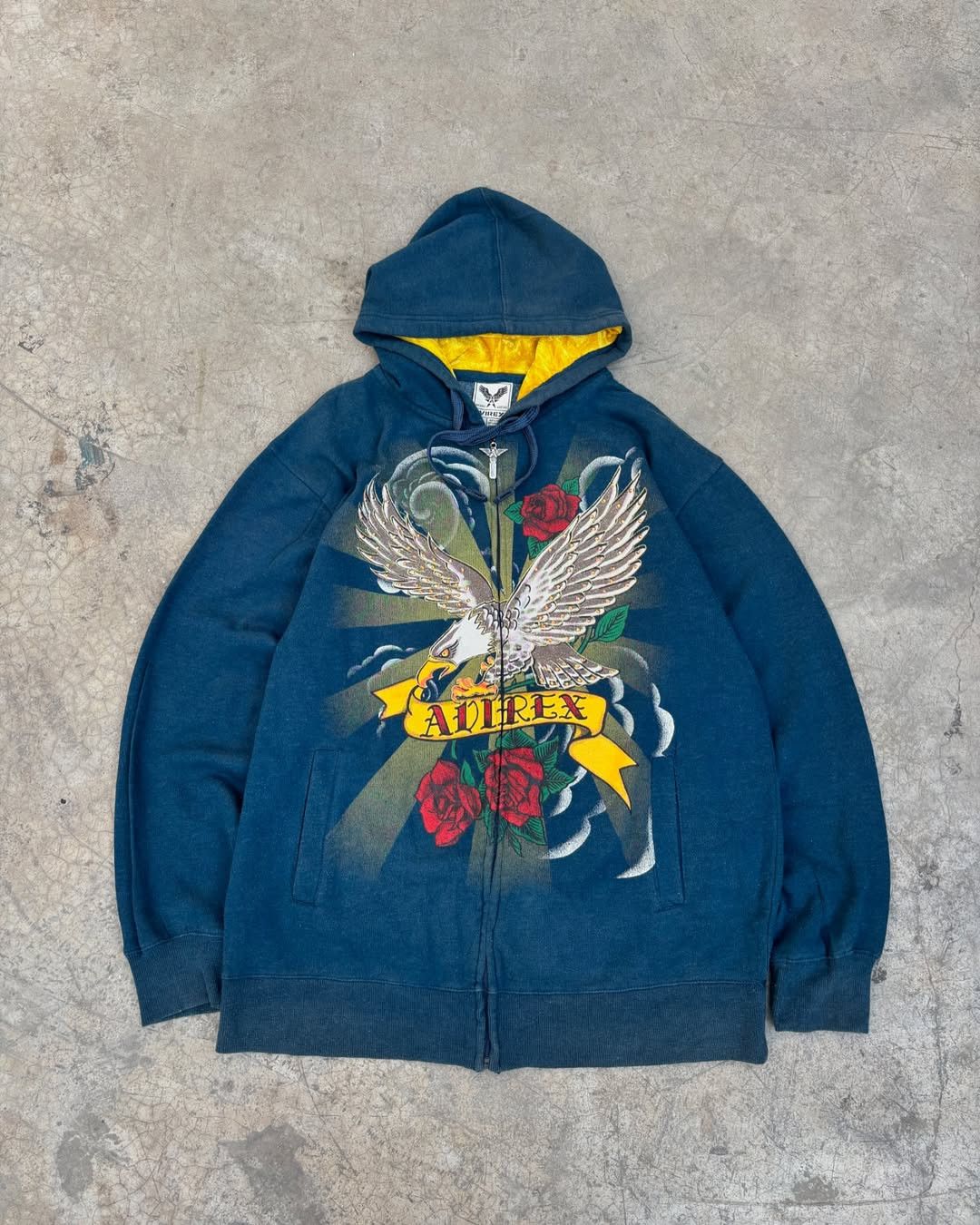 Avirex × Vintage Y2k 90's Avirex Eagle 🦅 Printed Zipper Hoodie Size US M / EU 48-50 / 2 - 2 Thumbnail
