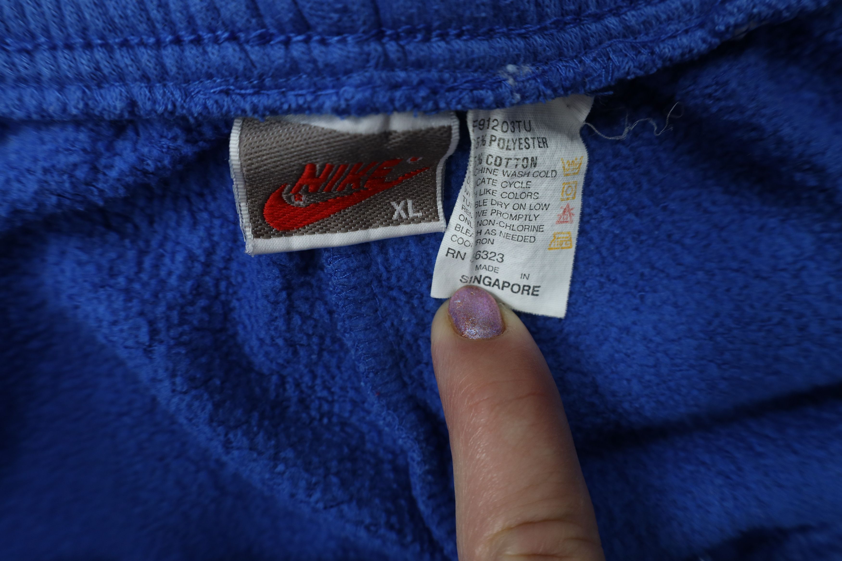 Nike Vintage 80s 90s Nike Swoosh Sweatpants Joggers Royal Blue Size US 38 / EU 54 - 10 Thumbnail