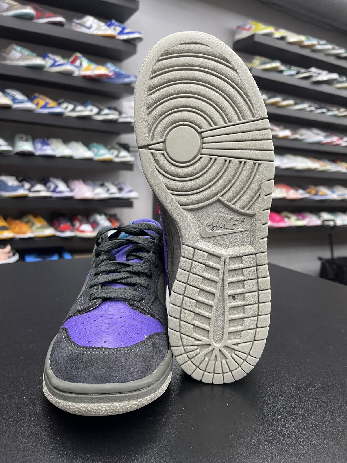 Nike Size 7 - Nike Dunk Low Newsprint Varsity Purple “2007” Size US 7 / EU 40 - 9 Thumbnail