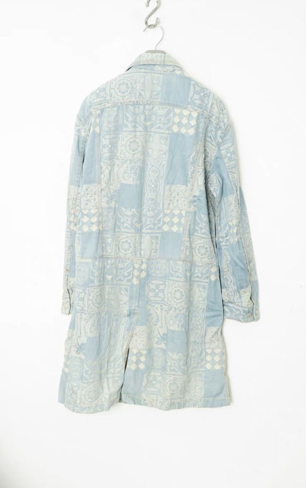 Iroquois Japan Iroquois Washed Embroidered Denim Mid-Length Coat Size US S / EU 44-46 / 1 - 6 Thumbnail