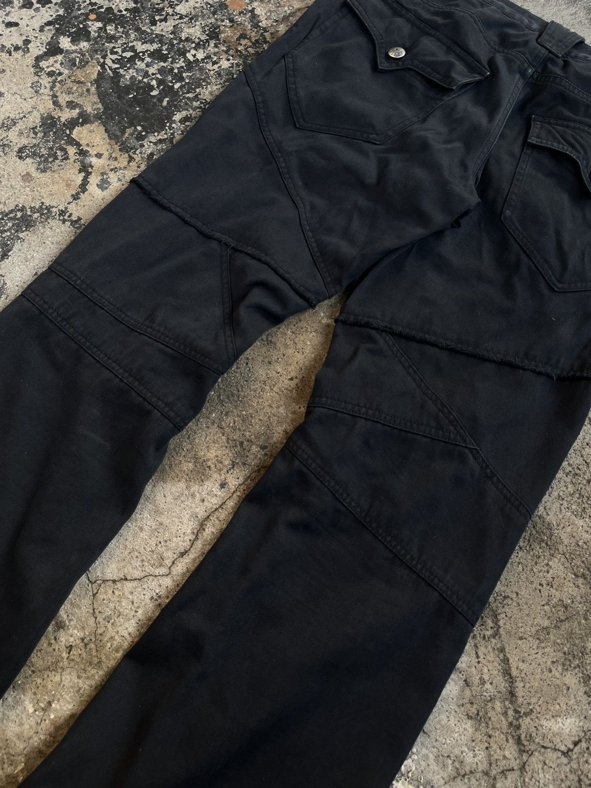 Tornado Mart 2000s JAPANESE PATTERN BREAK FLARE BOOTCUT PANTS VKEI GOTHIC Size US 30 / EU 46 - 11 Thumbnail