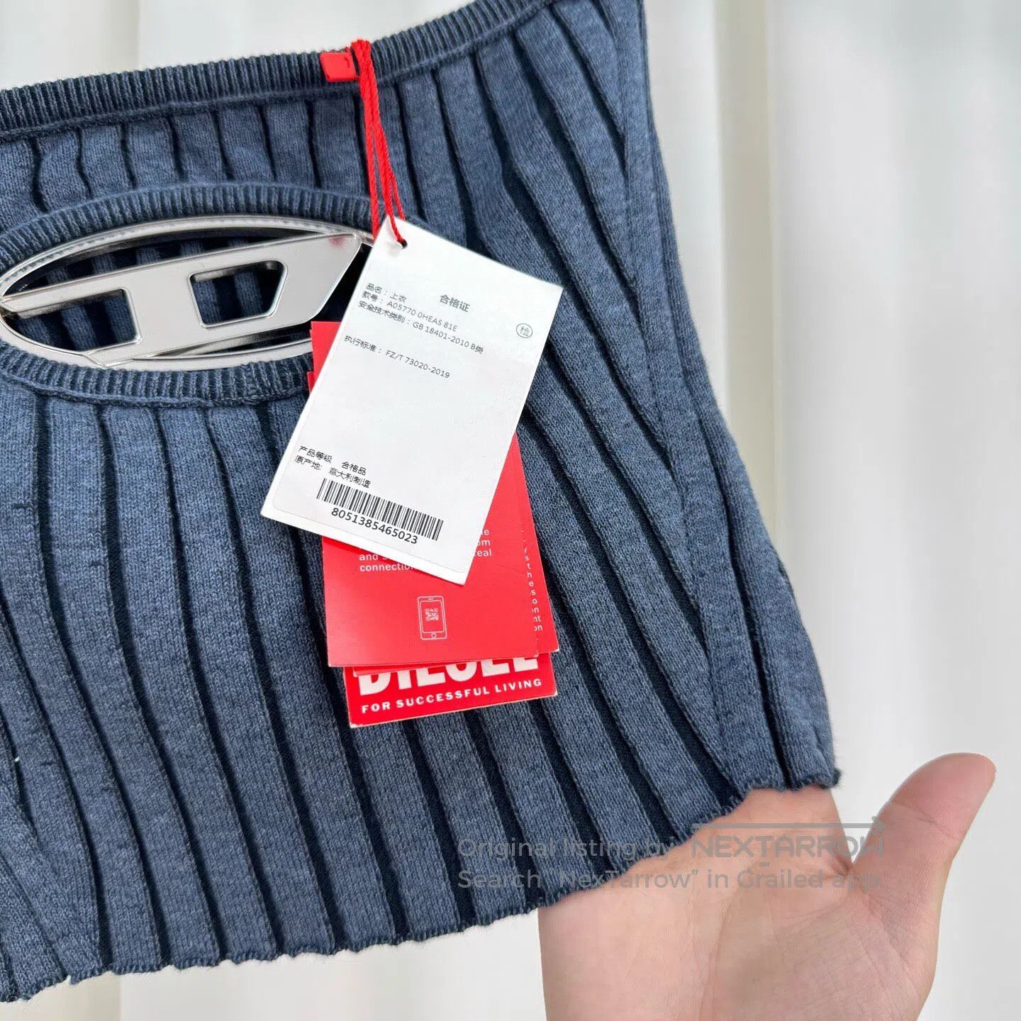 Diesel Diesel Metal Logo Knit Tube Top| Size XS / US 0-2 / IT 36-38 - 3 Thumbnail