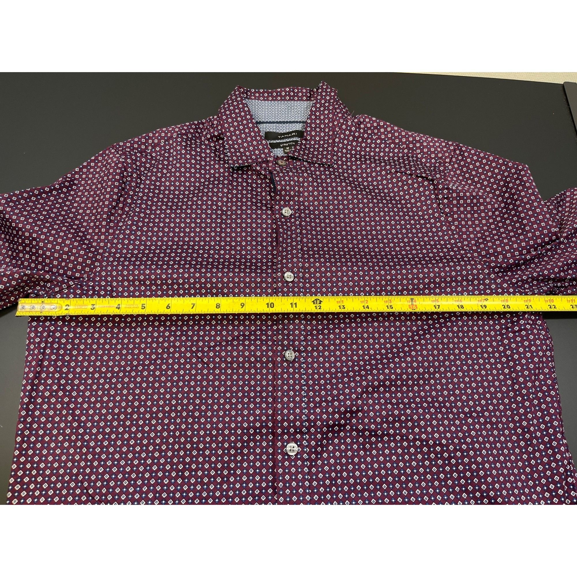 Other Tahari Men's Burgundy Stretch Shirt/Button Up Sz M SKU 4068 Size US M / EU 48-50 / 2 - 8 Thumbnail